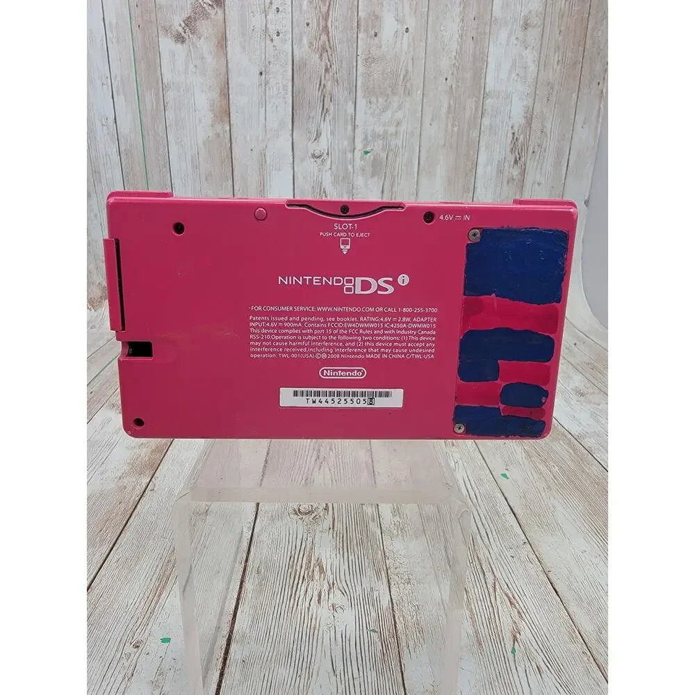 Nintendo DSi Handheld Game Console & Charger/Case TWL-001 Pink Working